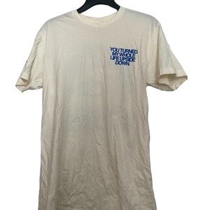 CREAM INSPIRATIONAL GRAPHIC T SHIRT SIZE LARGE